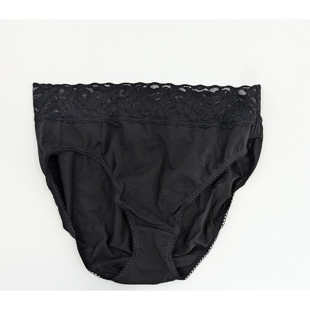 Wacoal Cotton Suede Hi Cut Brief Black - Picture 4 of 8